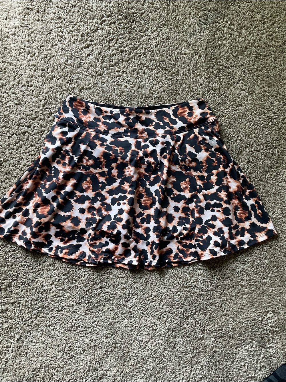 Dona Jo Skort Sz Lg Leopard Cheetah Athletic Tennis Pickleball Golf Skirt